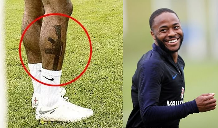 News -- Manchester City and England star, Raheem Sterling, defends assault  rifle tattoo